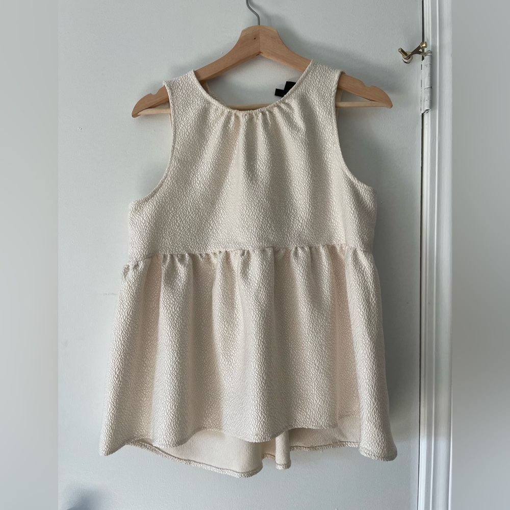 High low hem cream tank top